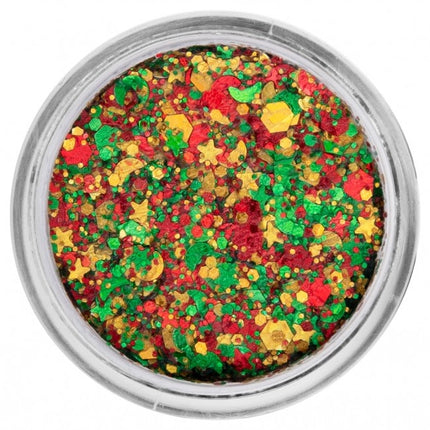 PXP Pressed Chunky Glitter Creme Rouge/Jaune/Vert 10ml