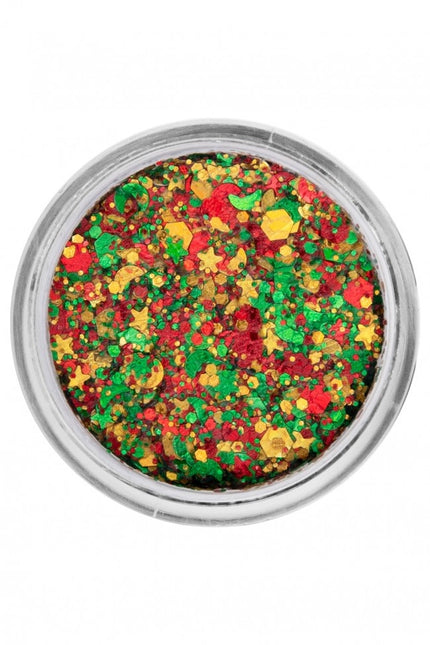 PXP Pressed Chunky Glitter Creme Rouge/Jaune/Vert 10ml