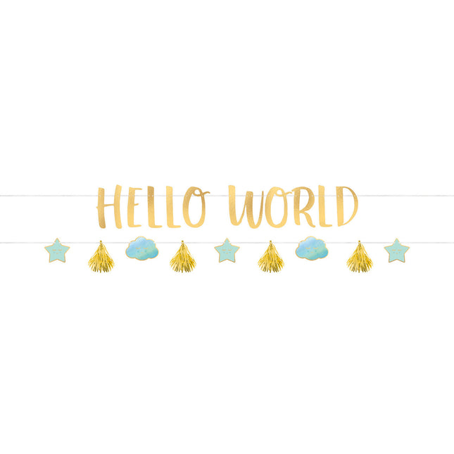 Lettre écharpe Hello World Boy 1.7m