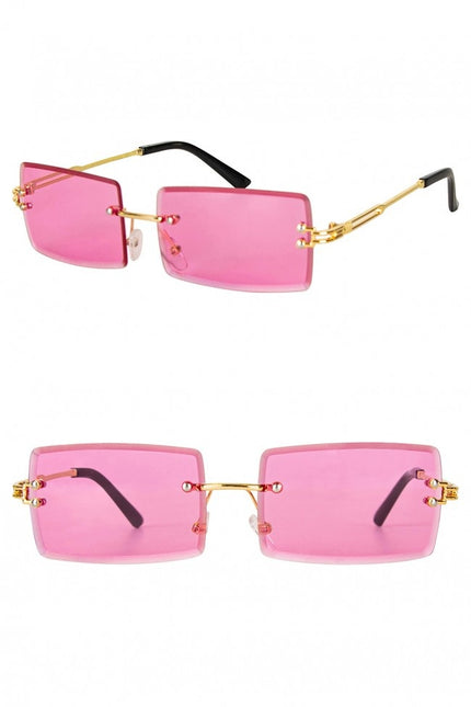 Lunettes Rectangle Rose