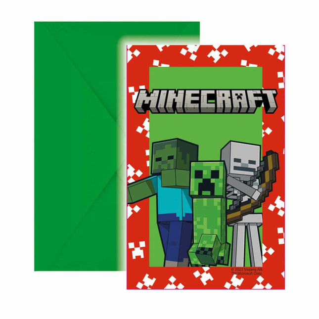 Invitations Minecraft 6pcs