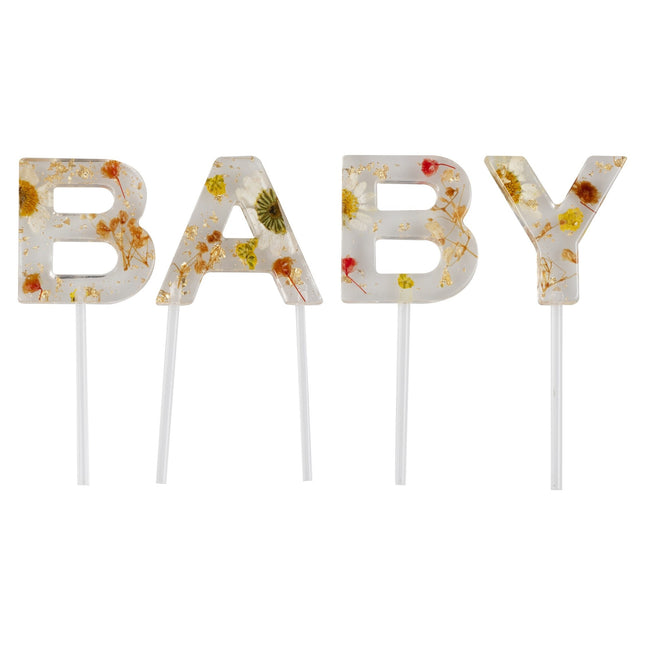 Dessus de cupcake Baby Shower Baby 4pcs