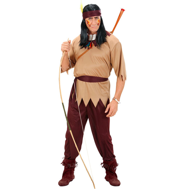 Costume indien Marron Hommes 4 pièces