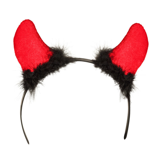 Bandeau d'Halloween Cornes de Diable Velours