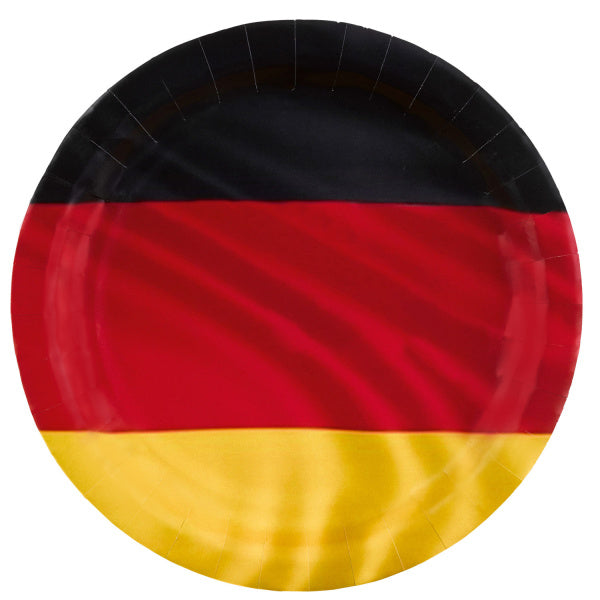 Allemagne Assiettes Drapeau 23cm 8pcs