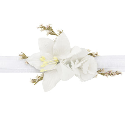 Bracelet de fleurs blanches