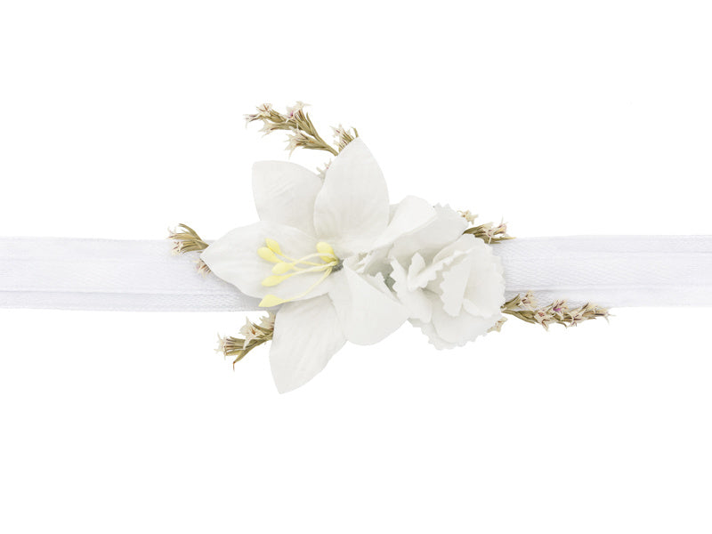 Bracelet de fleurs blanches