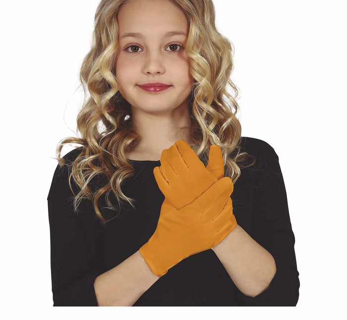 Gants orange enfant 17cm