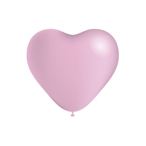 Ballons de baudruche rose pâle en forme de coeur 25cm 6pcs