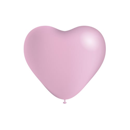 Ballon rose pâle en forme de coeur 25cm 6pcs