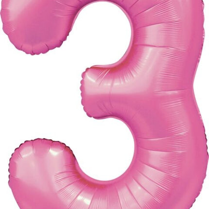 Ballon à figures rose 3 ans Gloss 86cm