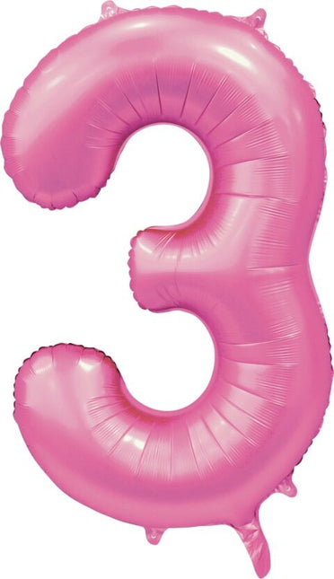 Ballon à figures rose 3 ans Gloss 86cm