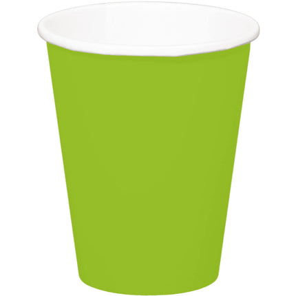 Gobelets vert citron vert en carton 350ml 8pcs