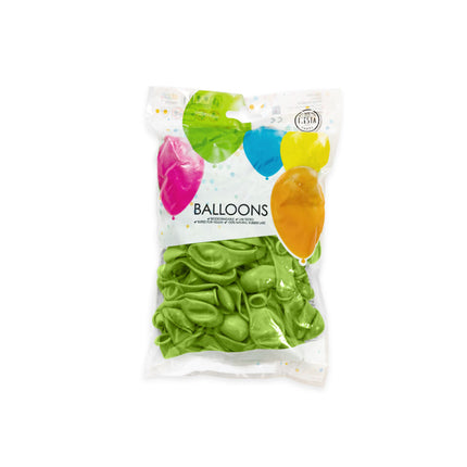 Ballons vert citron métallisé 13cm 100pcs