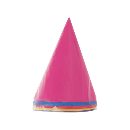 Chapeaux de fête en carton coloré 17.2cm 8pcs