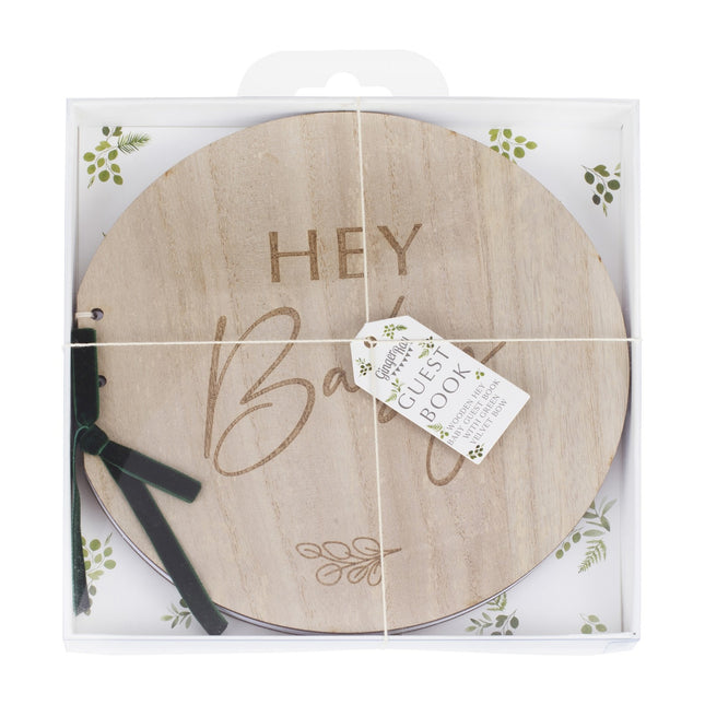 Livre d'or Hey Baby Wood 22cm