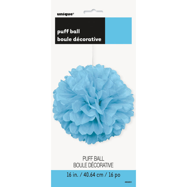 Pompon Bleu clair 40cm