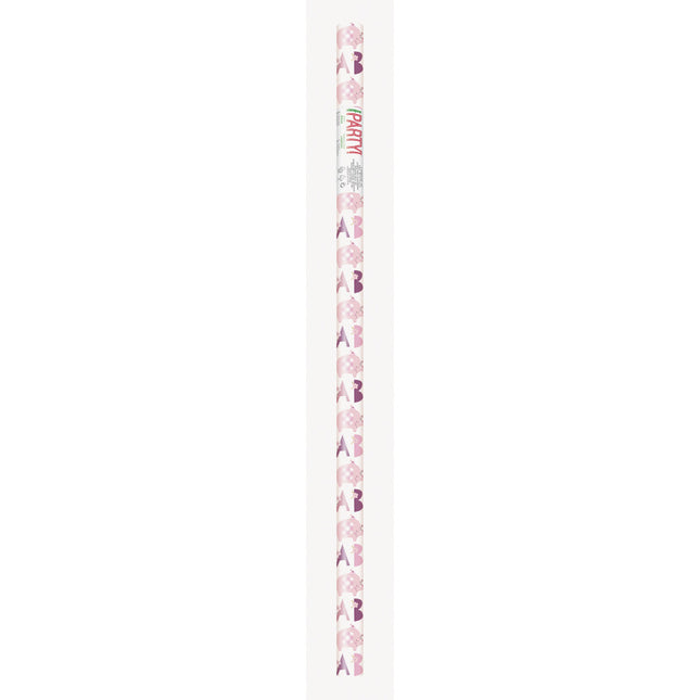 Papier d'emballage bébé éléphant rose 1.52m