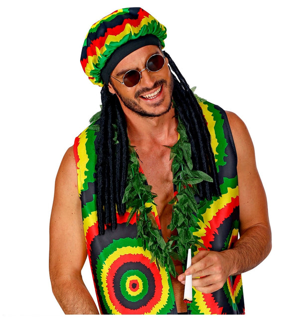 Chapeau rasta coloré avec des dreadlocks