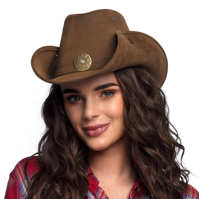 Chapeau de cow-boy en cuir Deluxe