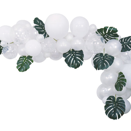 Arche de Ballons Faits Maison Set Blanc 4m