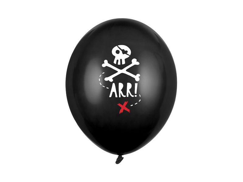 Ballons Pirate Noir 30cm 6pcs