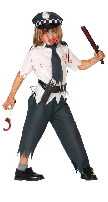 Costume de policier zombie garçon