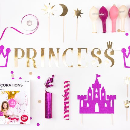 Ensemble de décoration de princesses 31 pièces