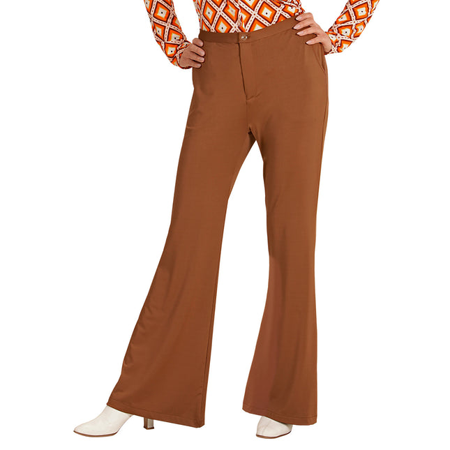 Pantalon Disco 70S Marron Dames