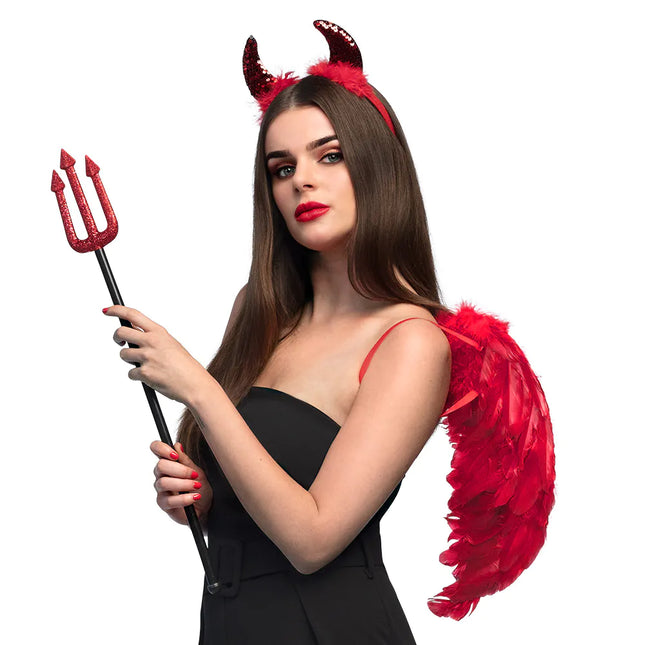 Ensemble d'accessoires d'Halloween Dames Diable 3 pièces