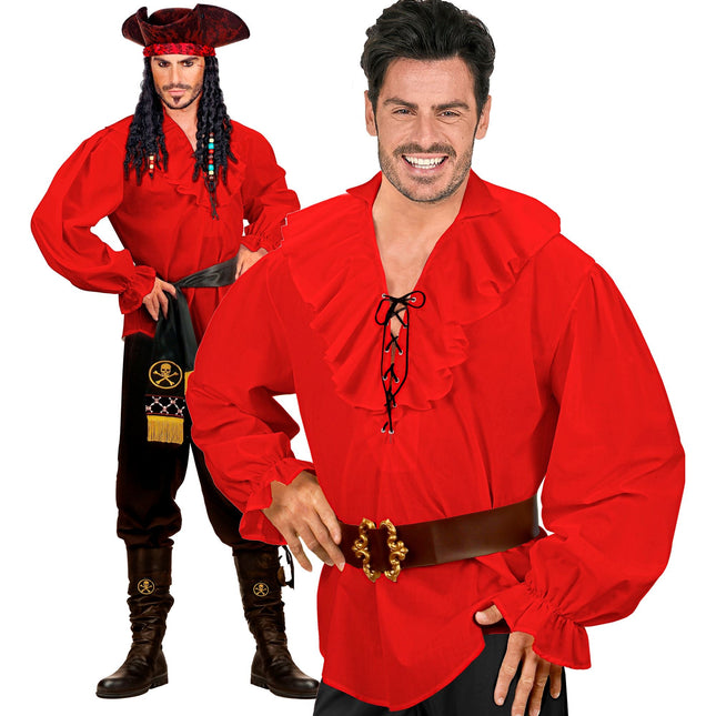 Chemisier rouge Hommes Pirates/Renaissance