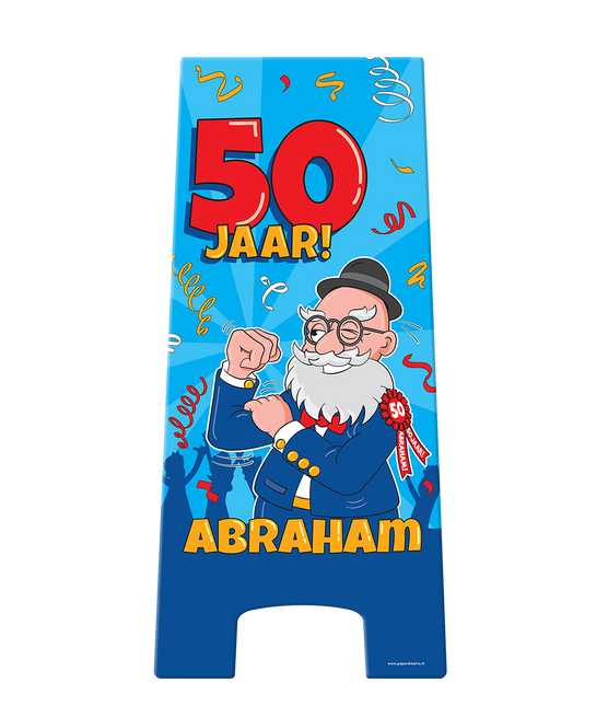 Panneau d'avertissement Abraham Cartoon 58cm