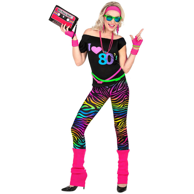 Neon 80S Costume Ladies