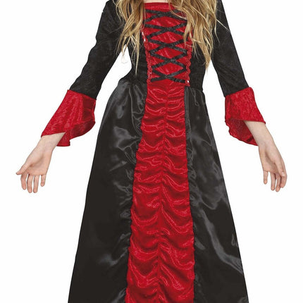 Costume d'Halloween de vampire fille rouge