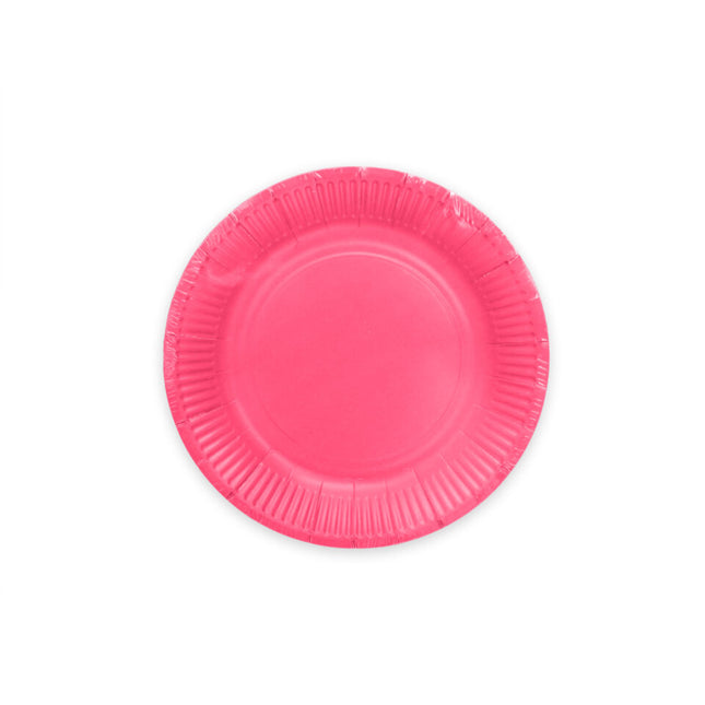 Assiettes Fuchsia en papier 23cm 16pcs