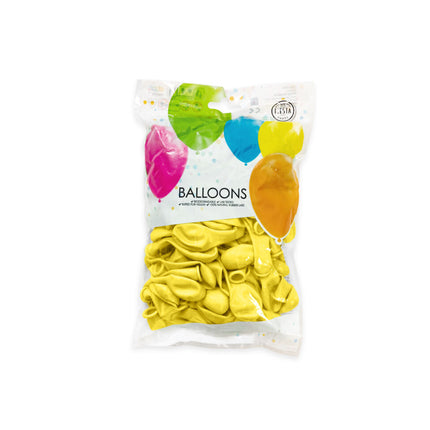 Ballons jaunes métalliques 13cm 100pcs