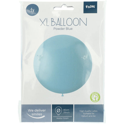 Ballon bleu clair bleu poudre 80cm