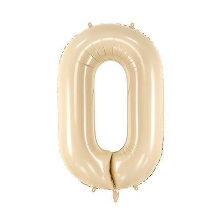 0 Year Figure Balloon Beige Empty 72cm