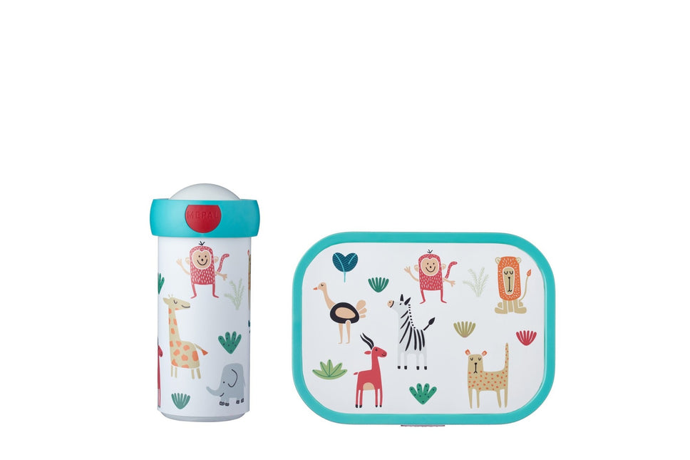 Lunch set Campus School mug+Lunchbox Animal Friends