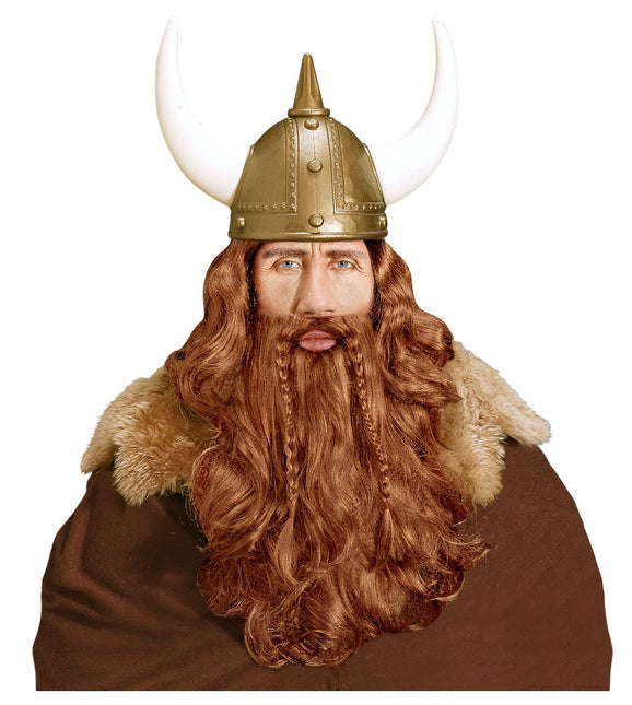 Perruque viking avec barbe et moustache