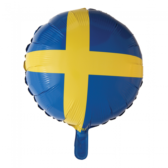 Ballon à l'hélium Drapeau Suède 45cm vide