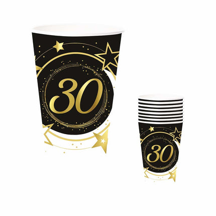 Tasses 30 ans 240ml 6pcs