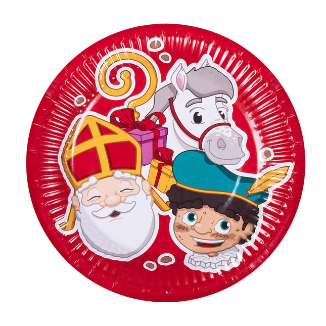 Assiettes Sinterklaas en papier 18cm 10pcs