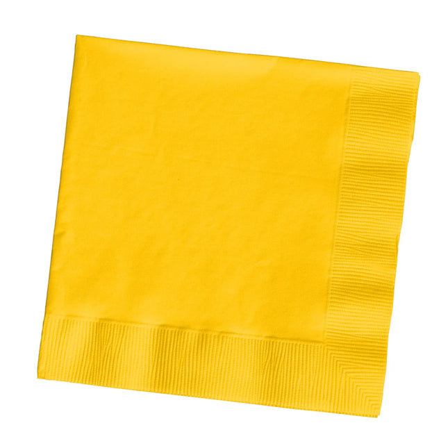 Serviettes de table jaunes 3 couches 41cm 25pcs