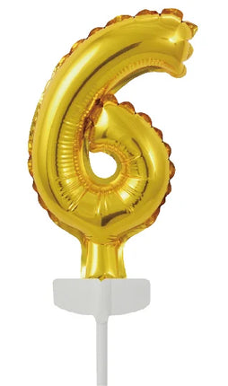 Décor de gâteau doré 6 ans Ballon de baudruche 12.5cm