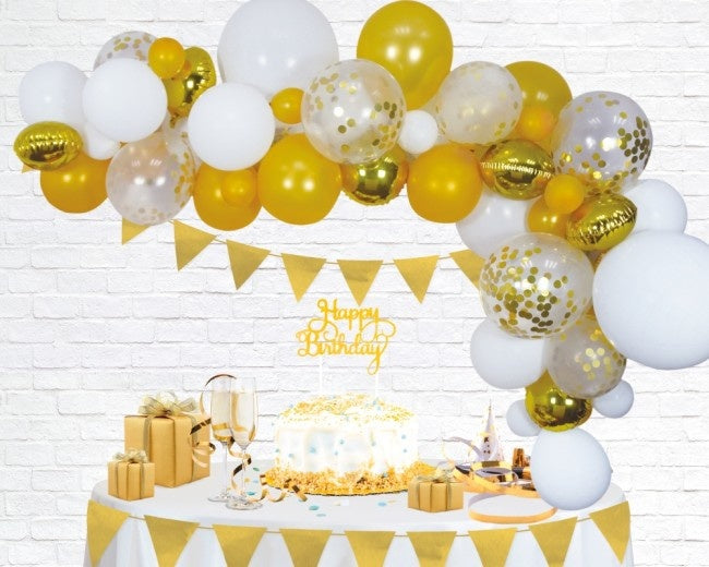 Arche de ballons fait maison set or 4m