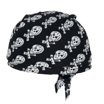 Bandana pirate noir et blanc