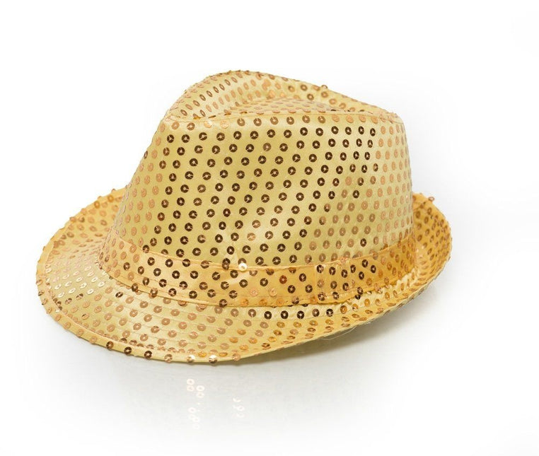 Chapeau pailleté or