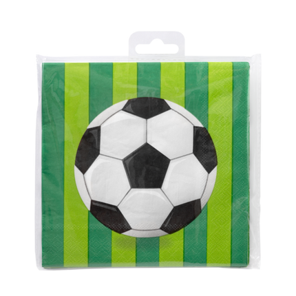 Serviettes de table Football 16cm 16pcs