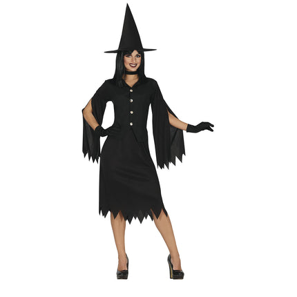 Robe de sorcière noire pour dames